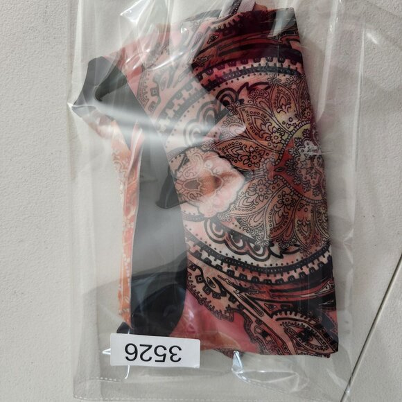 Cato Woman Paisley Print Tunic Top Size 18/20W Black & Multicolor Short Sleeve - Picture 11 of 11